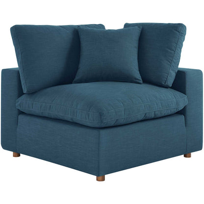 Haven 3 Seater Sectional Sofa With Ottoman, Azure