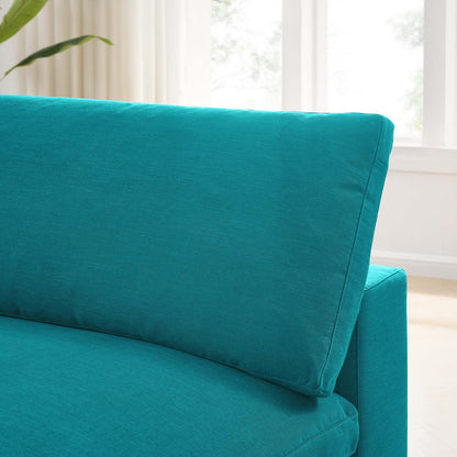 Haven 3 Seater Sectional Sofa With Ottoman, Teal