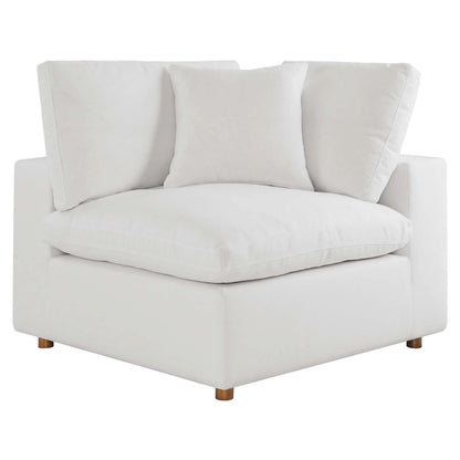 Haven 3 Seater Sectional Sofa With Ottoman, White