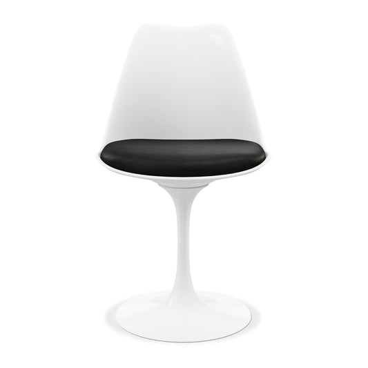 Tulip Swivel Side Chair, Black