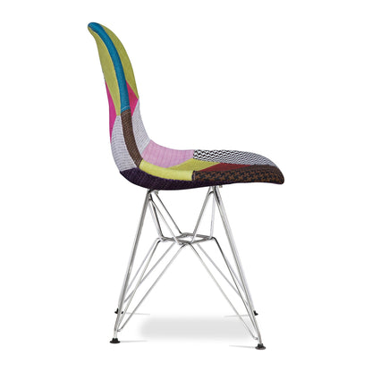 Eiffel Chair With Steel Legs, Multi