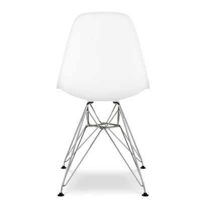 Eiffel Chair With Steel Legs, White