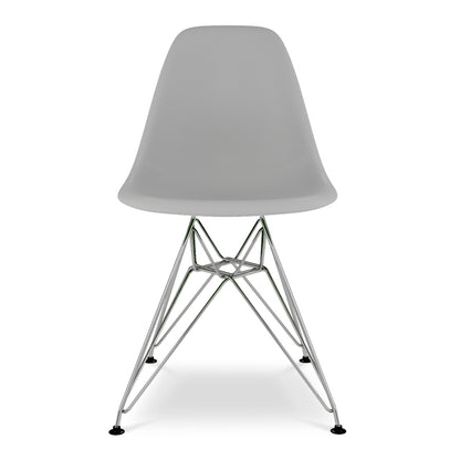 Eiffel Chair With Steel Legs, Gray