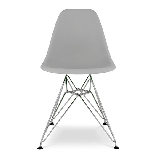 Eiffel Chair With Steel Legs, Gray