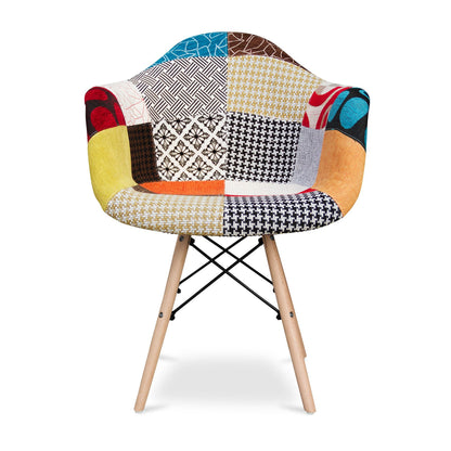 Eiffel Armchair With Wood Legs, Multi