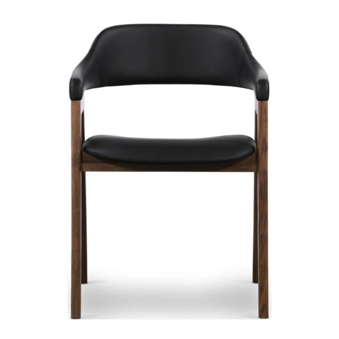 Atlas Leather Dining Chair, Black