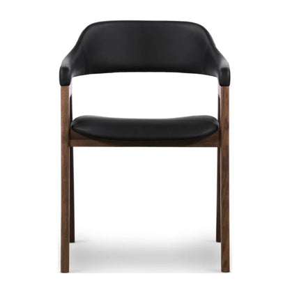Atlas Leather Dining Chair, Black