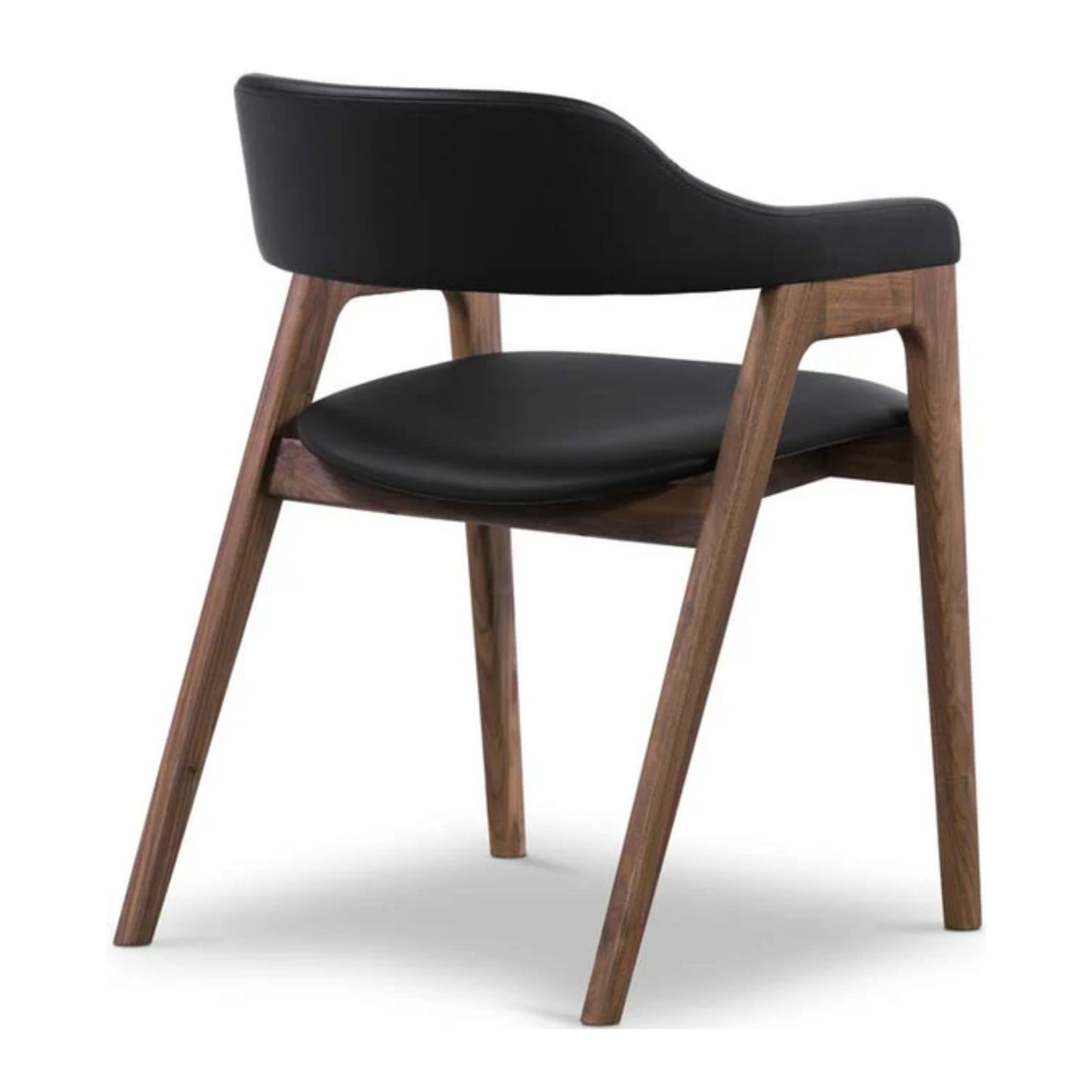 Atlas Leather Dining Chair, Black