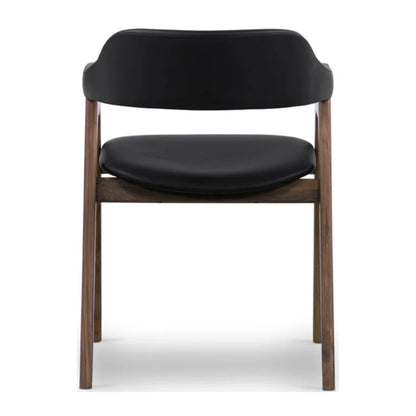 Atlas Leather Dining Chair, Black