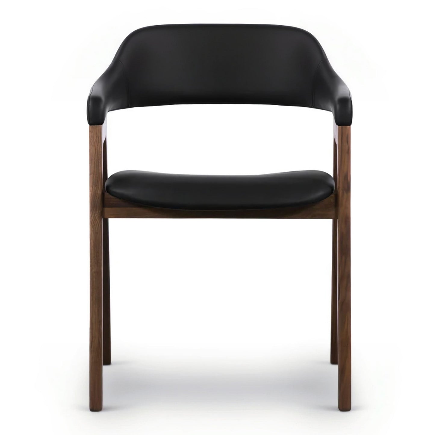 Atlas Leather Dining Chair, Black