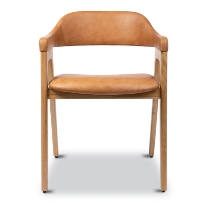 Atlas Leather Dining Chair, Tan