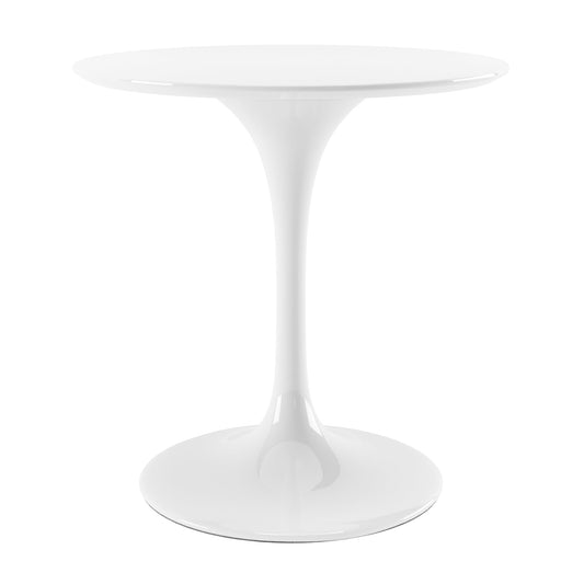 Tulip 32" Fiberglass Dining Table & Chairs Set, White