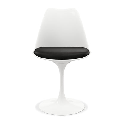 Tulip 40" Marble Dining Table & Chairs Set, Black