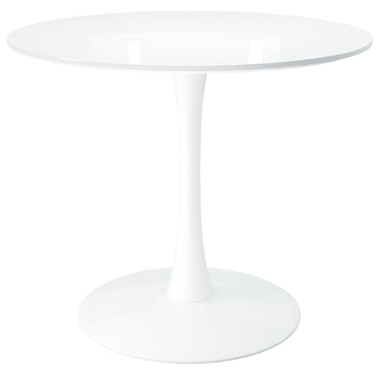 Tulip 36" Round Wood Dining Table Set, White