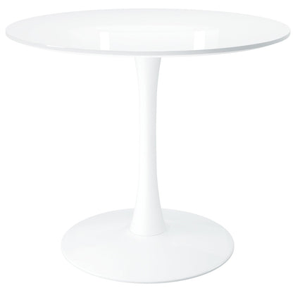 Tulip 36" Round Wood Dining Table Set, Clear