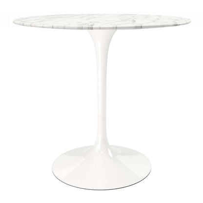 Tulip 32" Marble Dining Table & Eiffel Chairs Set