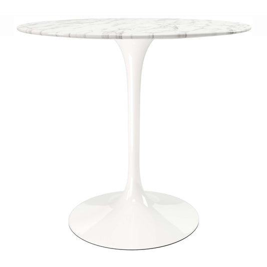 Tulip 32" Marble Dining Table & Eiffel Chairs Set
