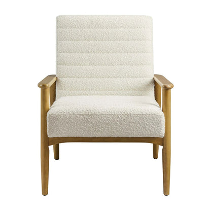 Zain Boucle Lounge Chair, Ivory