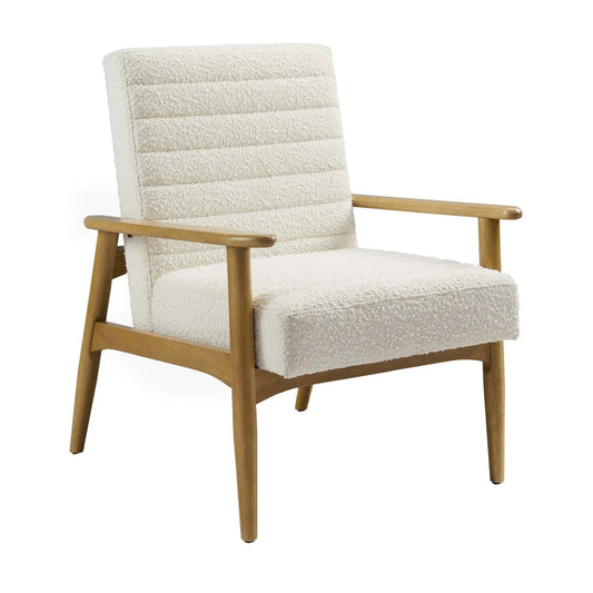 Zain Boucle Lounge Chair, Ivory