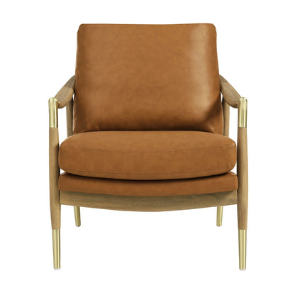 Rollins Leather Armchair, Tan