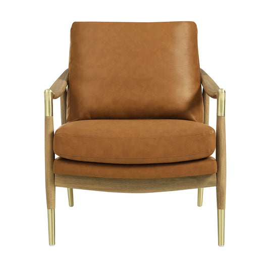 Rollins Leather Armchair, Tan