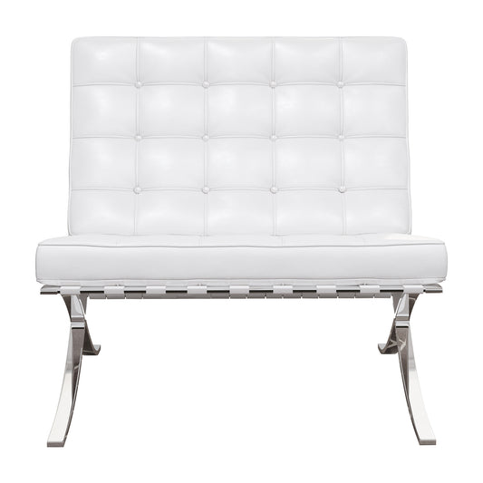 Pavilion Chair, White Leather