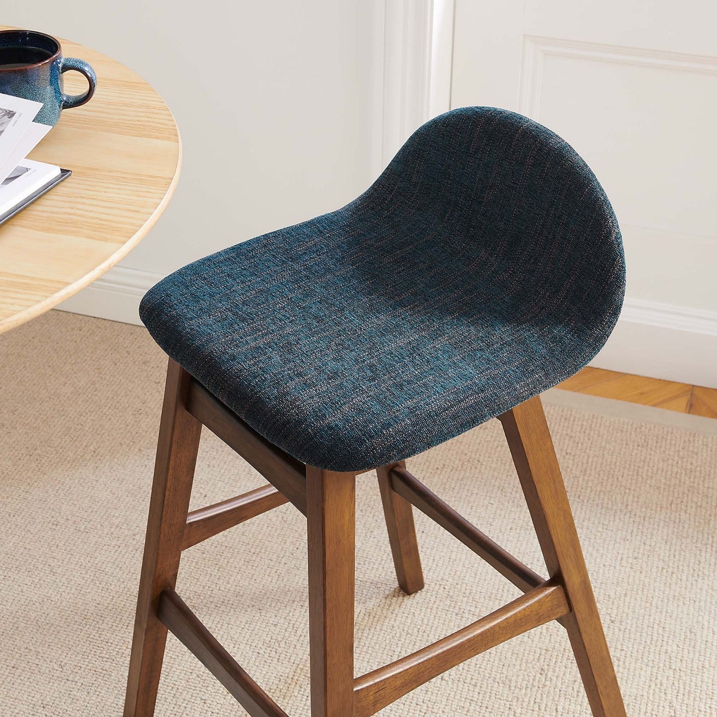 Remy Fabric Bar Stool, Navy