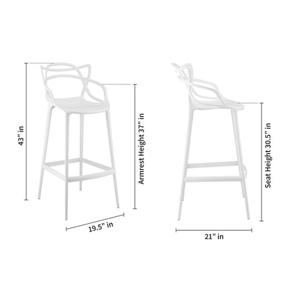 Master Bar Stool, White