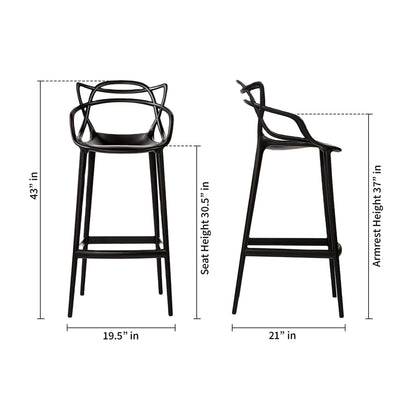 Master Bar Stool, Black