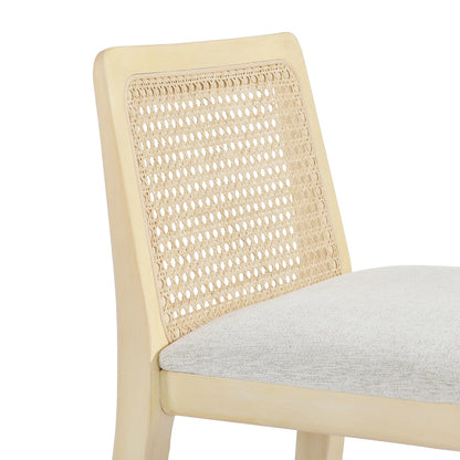 Mona Fabric Bar Stool, Natural