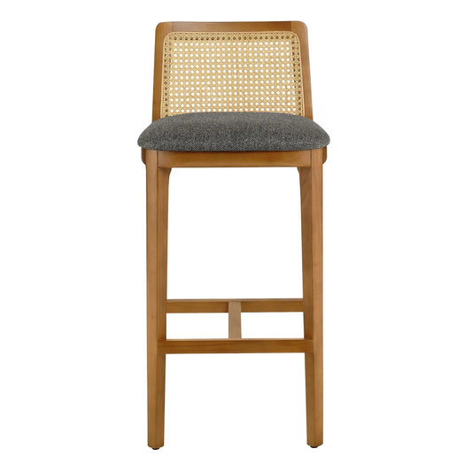 Mona Fabric Bar Stool, Walnut