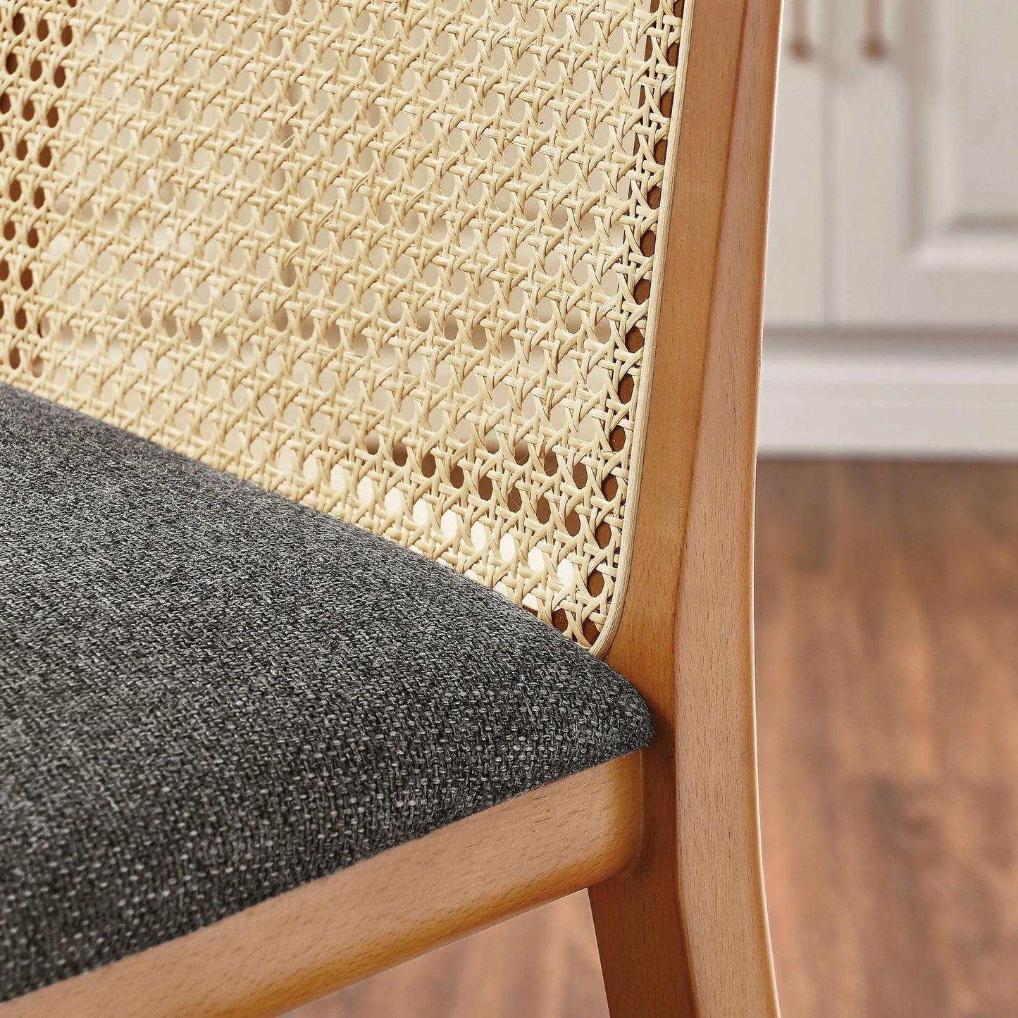 Mona Fabric Bar Stool, Walnut
