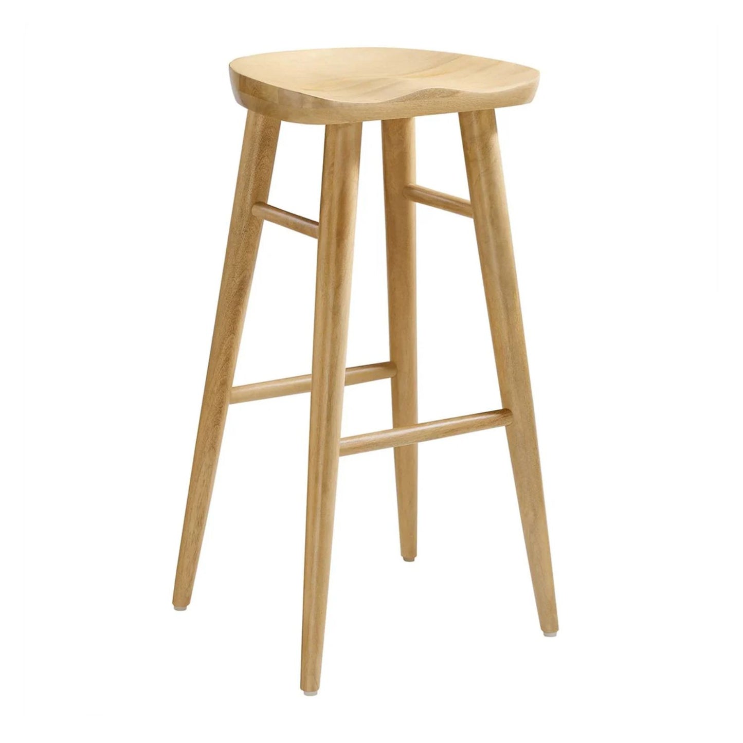 Luca Wooden Bar Stool, Natural