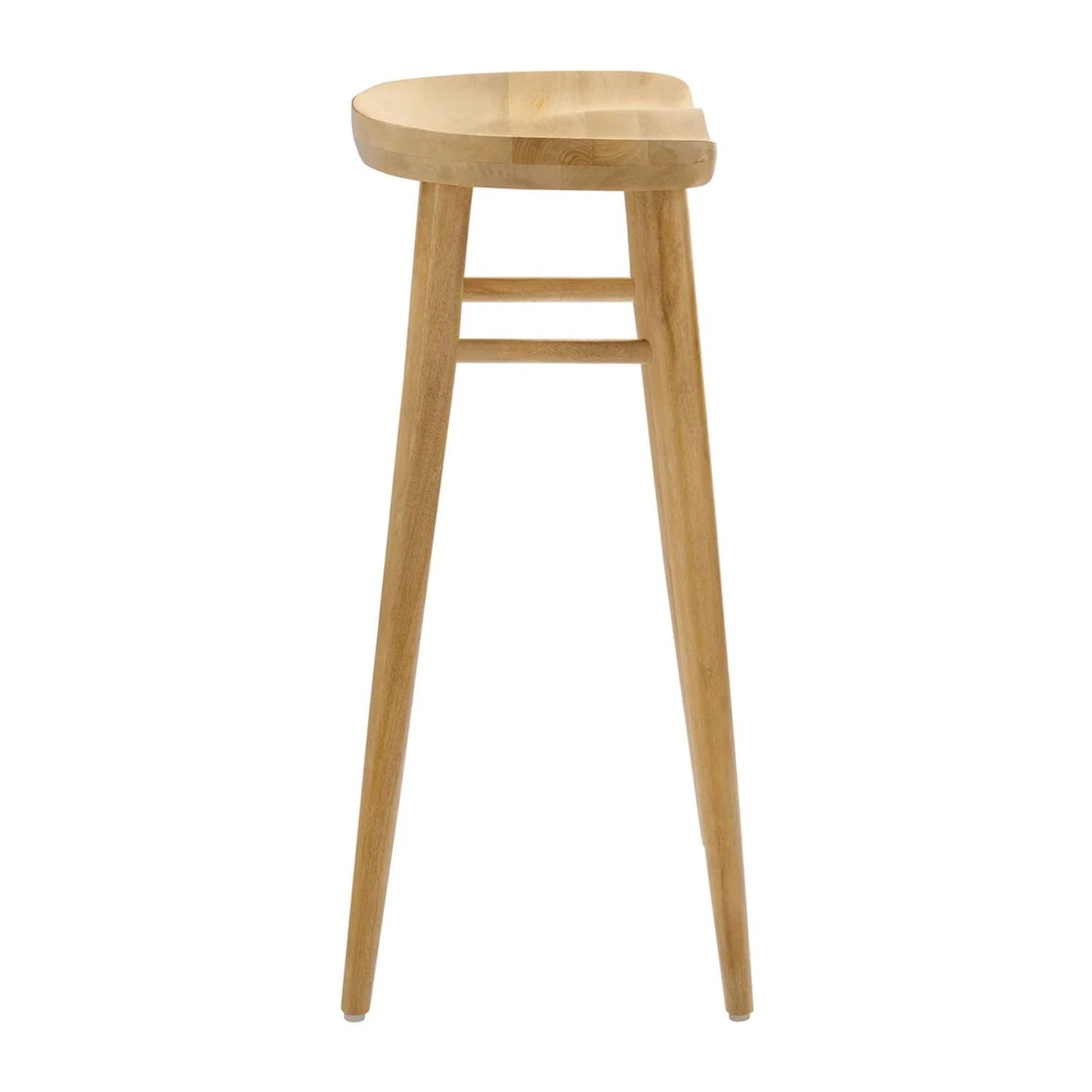 Luca Wooden Bar Stool, Natural