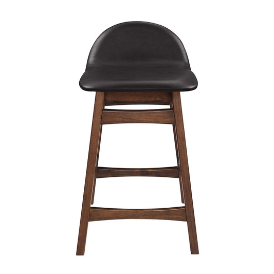 Remy Leather Counter Stool, Black