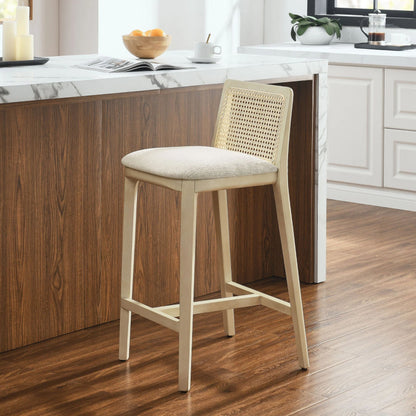 Mona Fabric Counter Stool, Natural