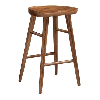 Luca Wooden Counter Stool, Walnut