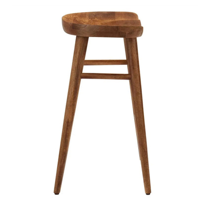 Luca Wooden Counter Stool, Walnut