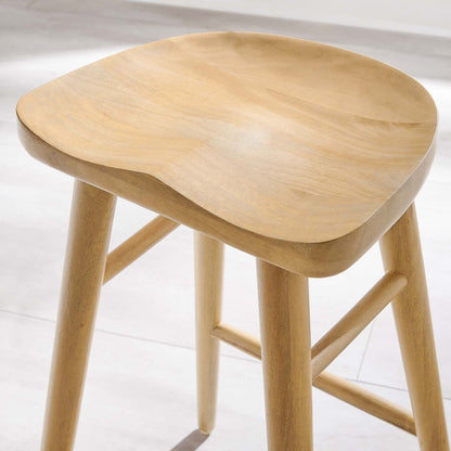 Luca Wooden Counter Stool, Natural