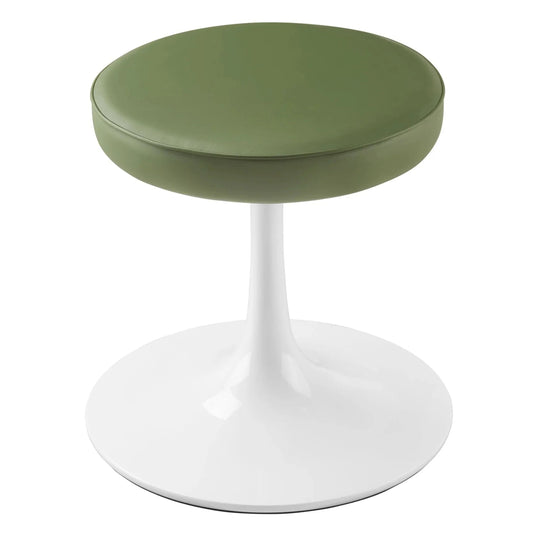 Rose Stool, Green Leather