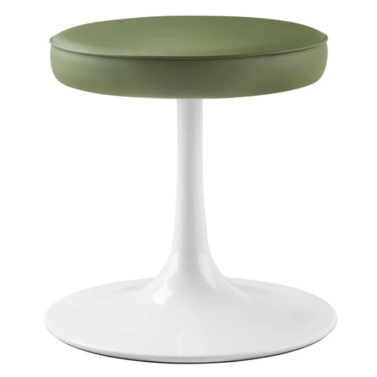 Rose Stool, Green Leather