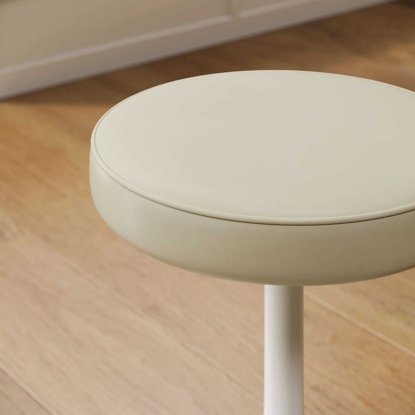Rose Stool, Beige Leather