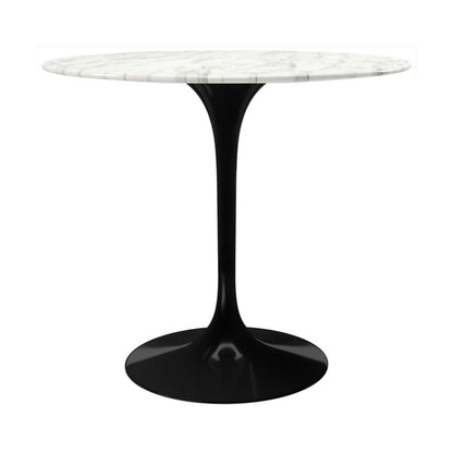 Tulip Marble Dining Table - 32" Round, Black Base