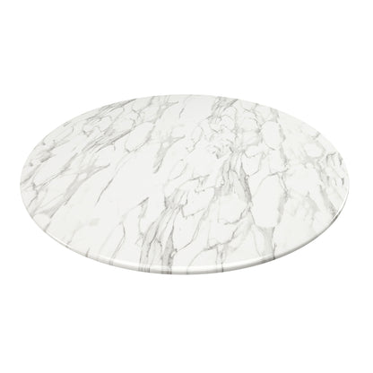 Tulip Marble Dining Table - 32" Round, Gray Base