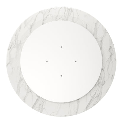 Tulip Marble Dining Table - 32" Round, Gray Base