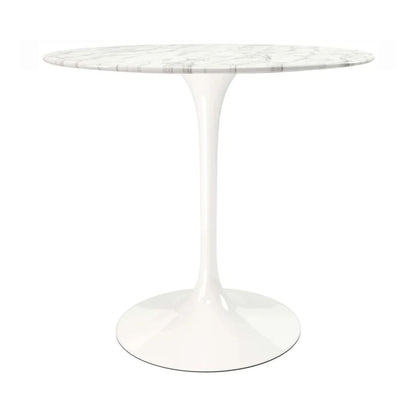 Tulip Marble Dining Table - 32" Round White