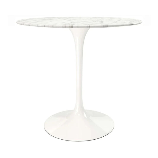 Tulip Marble Dining Table - 32" Round White