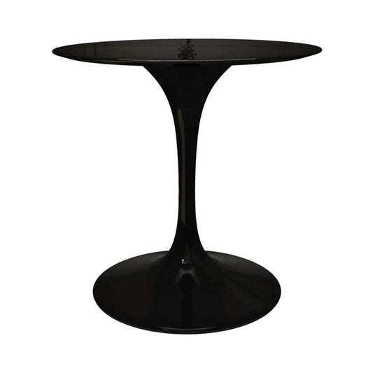 Tulip Fiberglass Dining Table, 32" Round Black