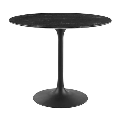 Tulip Marble Dining Table - 36" Round, Black
