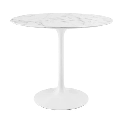 Tulip Marble Dining Table - 36" Round White